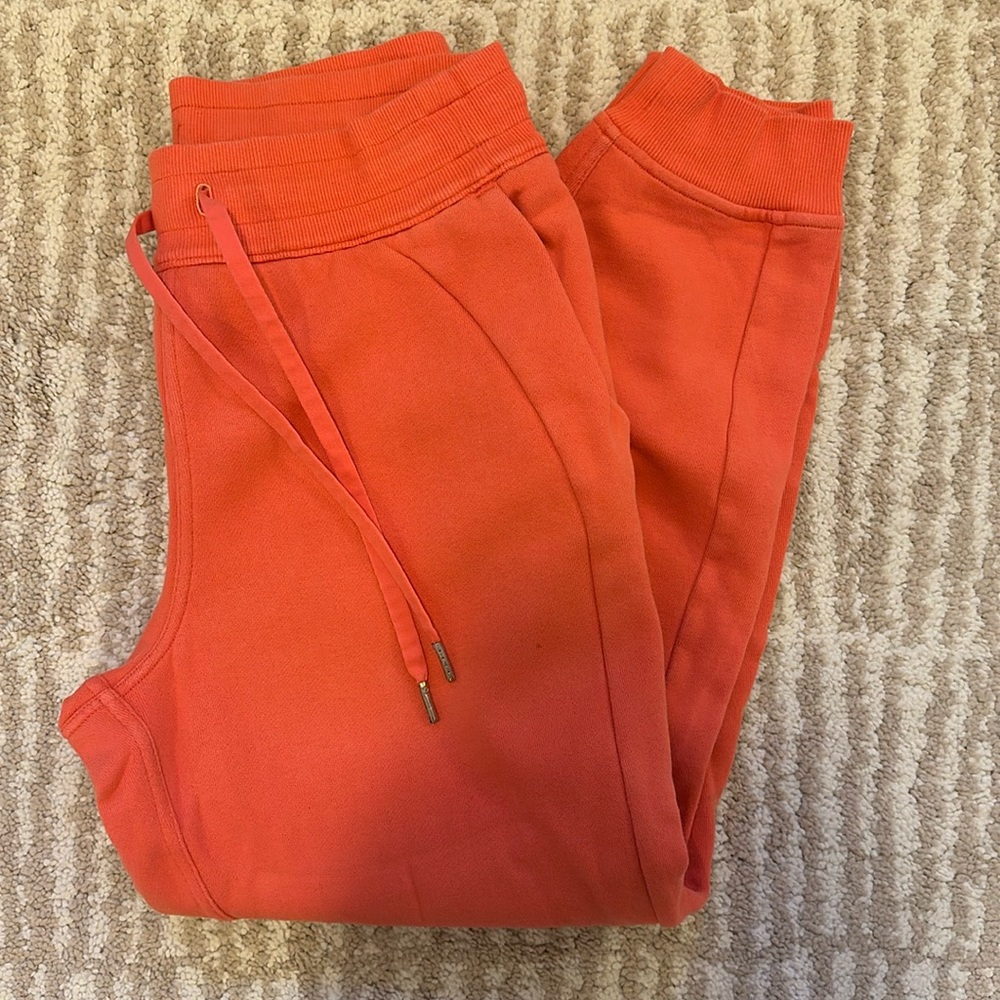 Orange Lululemon Scuba Joggers